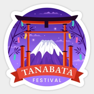 Tanabata Mt Fuji Sticker